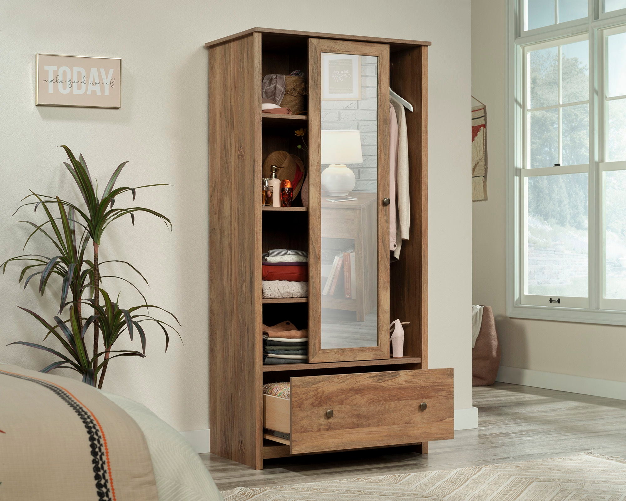 Wardrobe Cabinet in Sindoori Mango