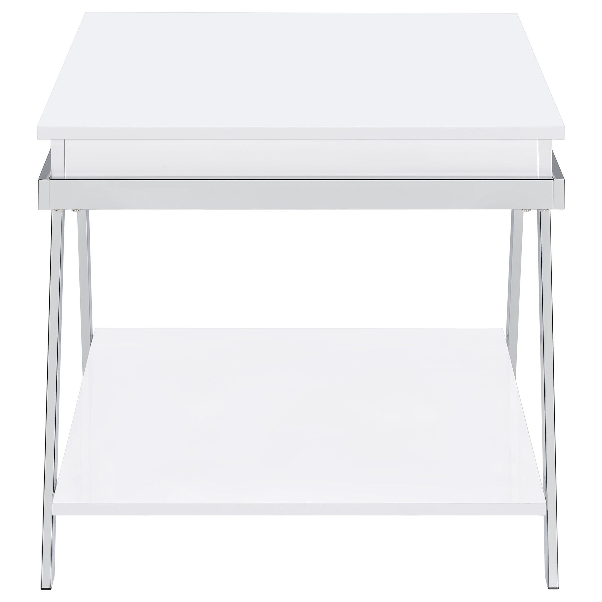 Briana - 2 Piece Coffee And End Table Set With Lift Top Legs - Gloss White