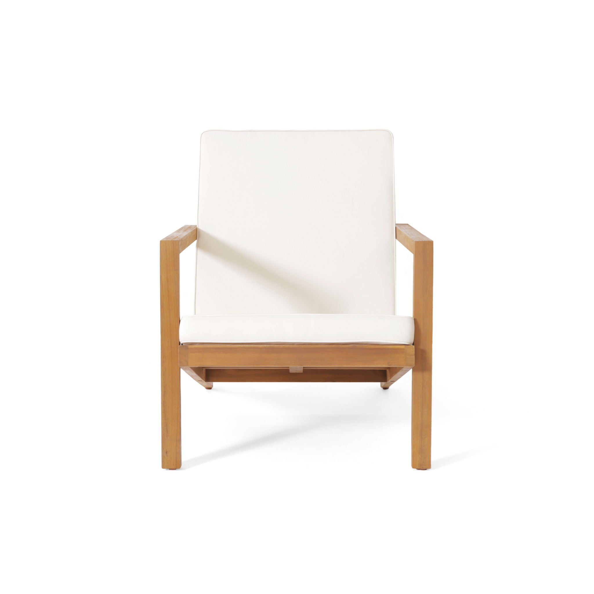 3 Piece Outdoor Chat Set With Table And 2 Adirondack Chairs - White / Brown Patina