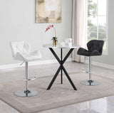 Coaster Fine Furniture Kenzo - Round Galvanized Steel Bistro Bar Table - Silver | Meri Furniture