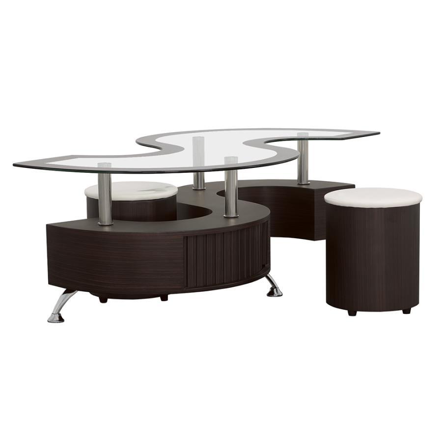 Coaster Fine Furniture Buckley - 3 Piece Coffee Table And Stools Set | Meri Furniture