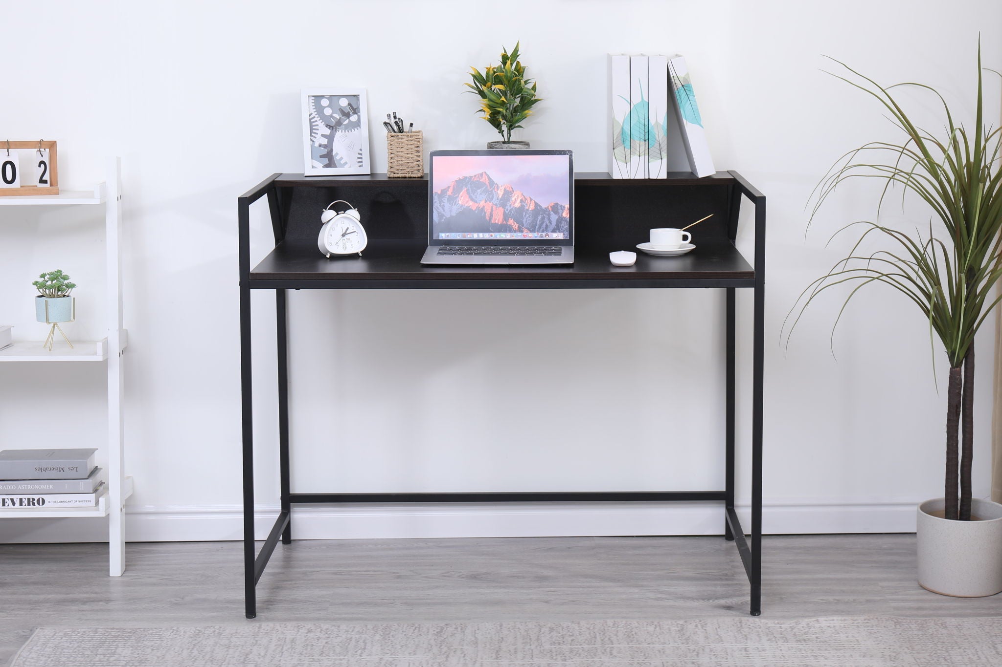 Console Table Narrow Modern Entryway Table Small Behind Couch Table Skinny Sofa Table Hallway Table For Living Room - Black
