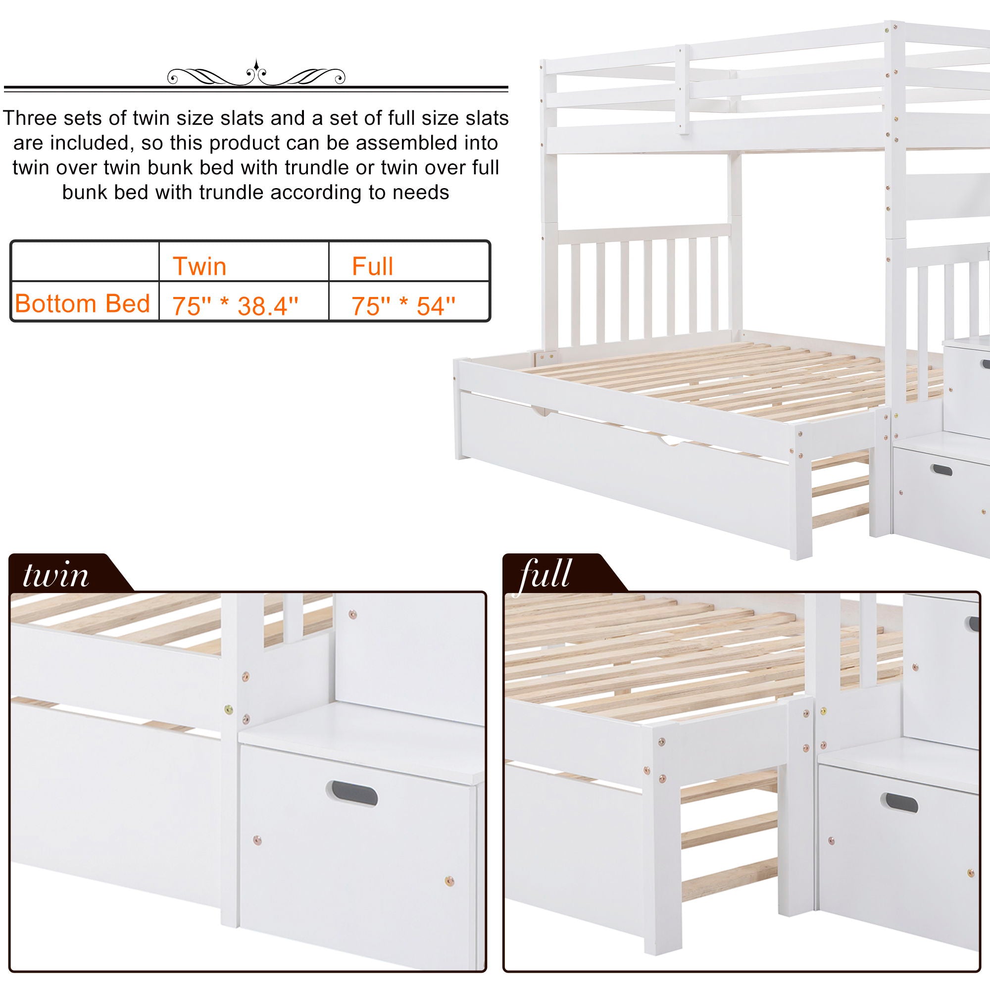 Bunk Bed With Twin Size Trundle