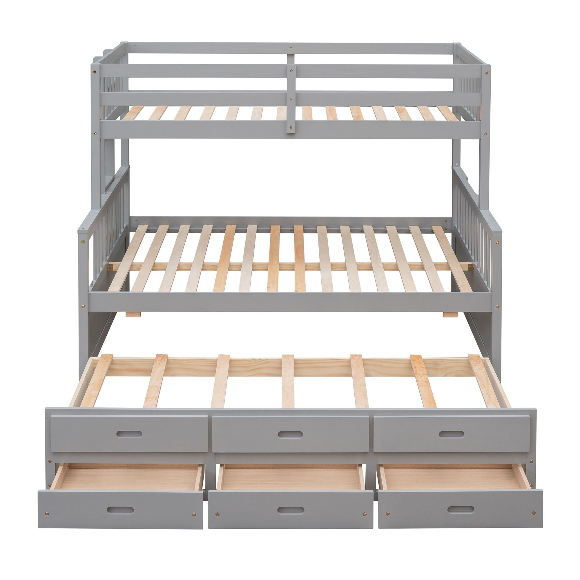 Bunk Bed With Twin Size Trundle And Drawers