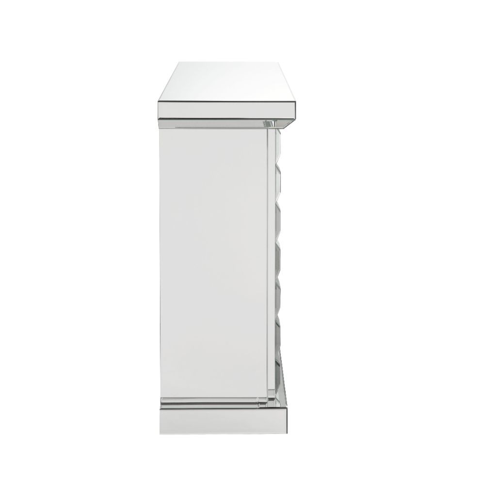 ACME Dominic - Fireplace - Mirrored | Meri Furniture