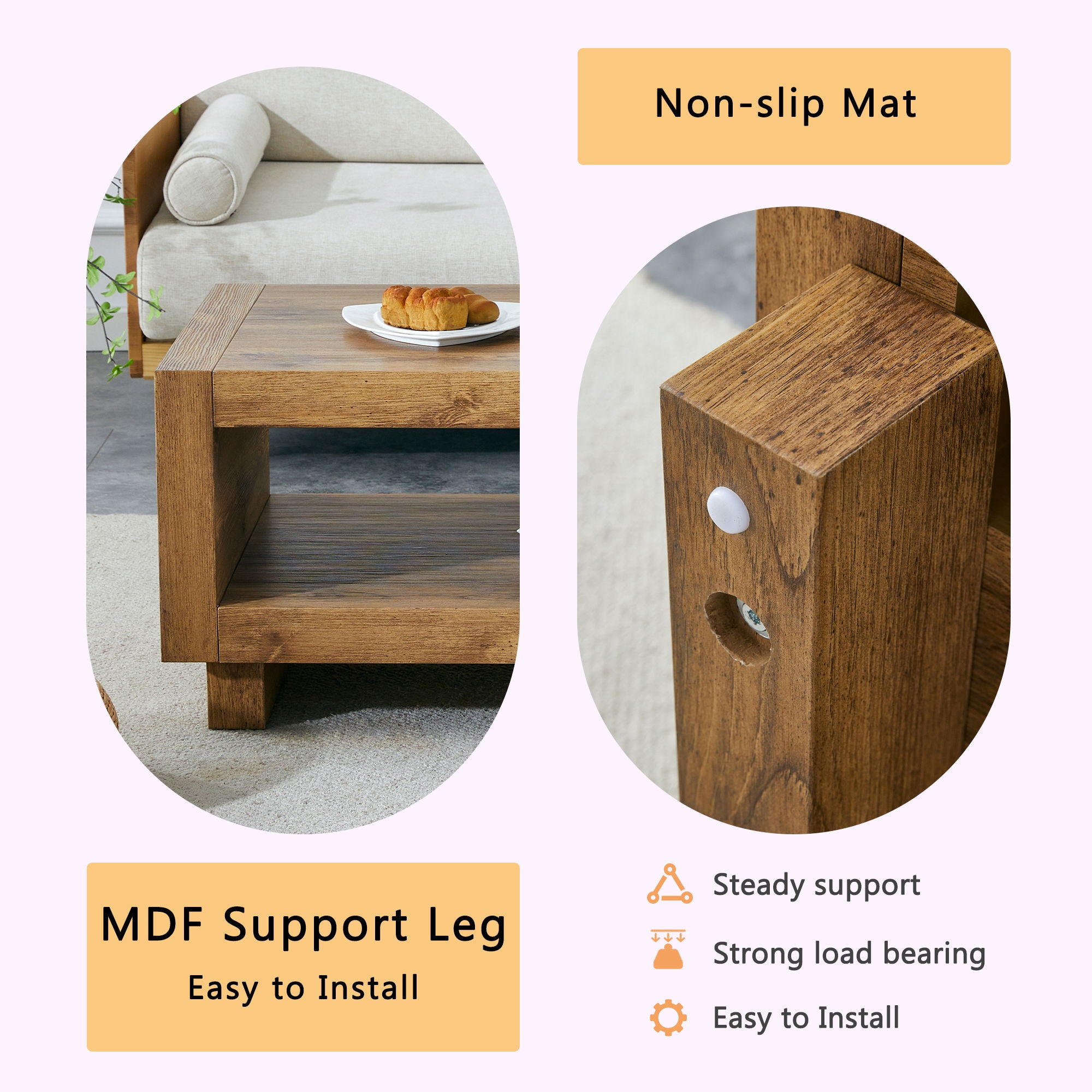 Modern Minimalist Rectangular Coffee Table