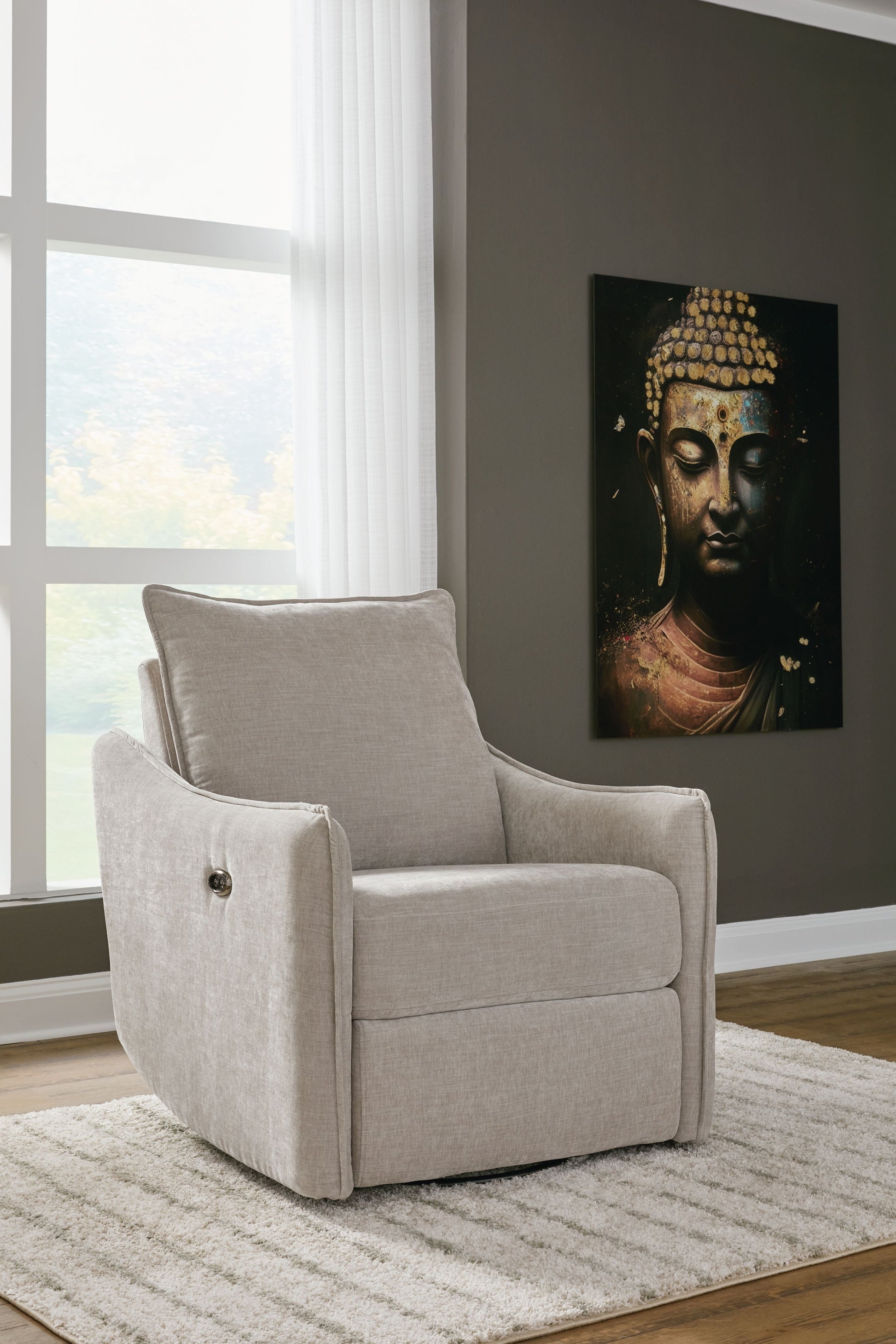 Signature Design by Ashley® Mcburg - Swivel Power Recliner | Meri Furniture