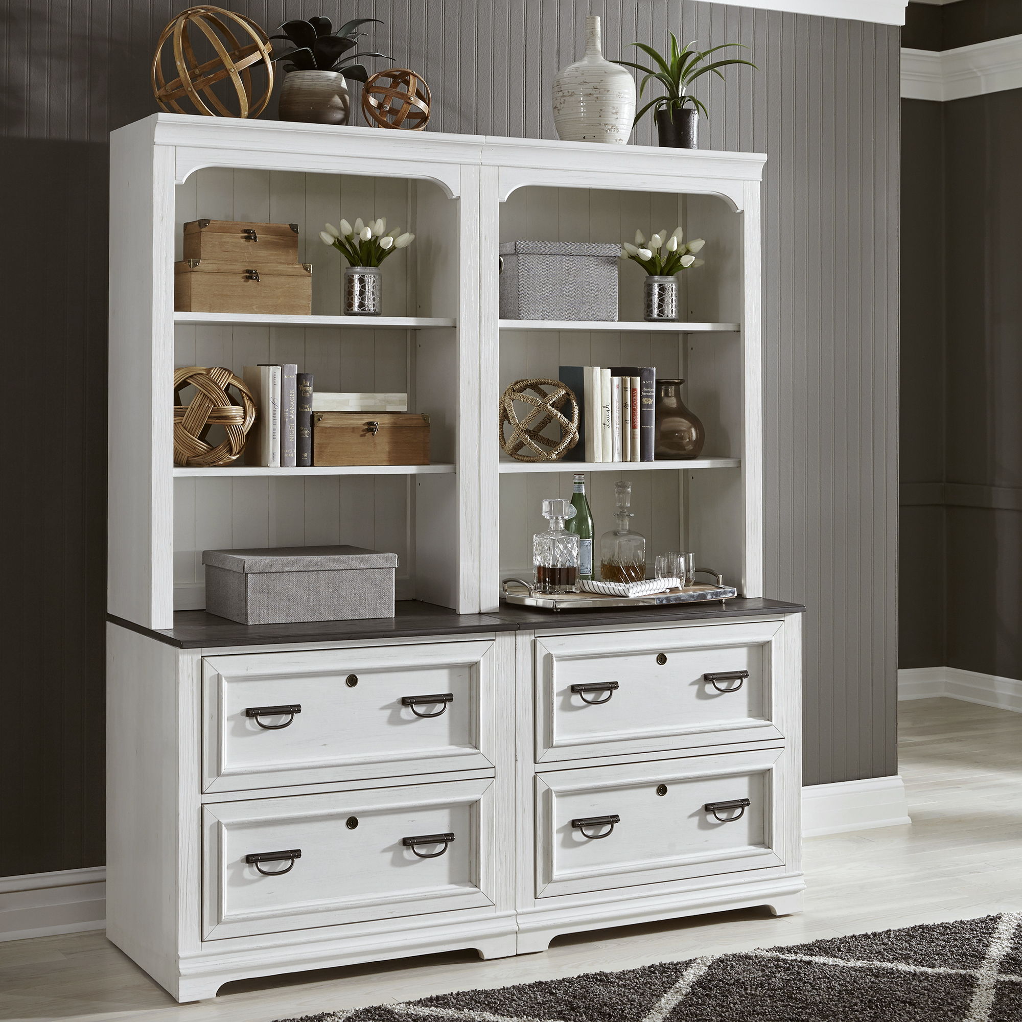 Liberty Furniture Allyson Park - 2 Piece Home Office Set - White | Meri Furniture