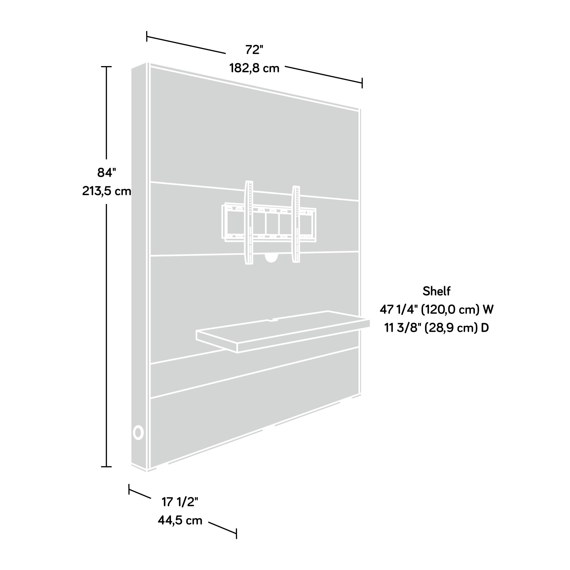 Entertainment Wall In Lintel Oak