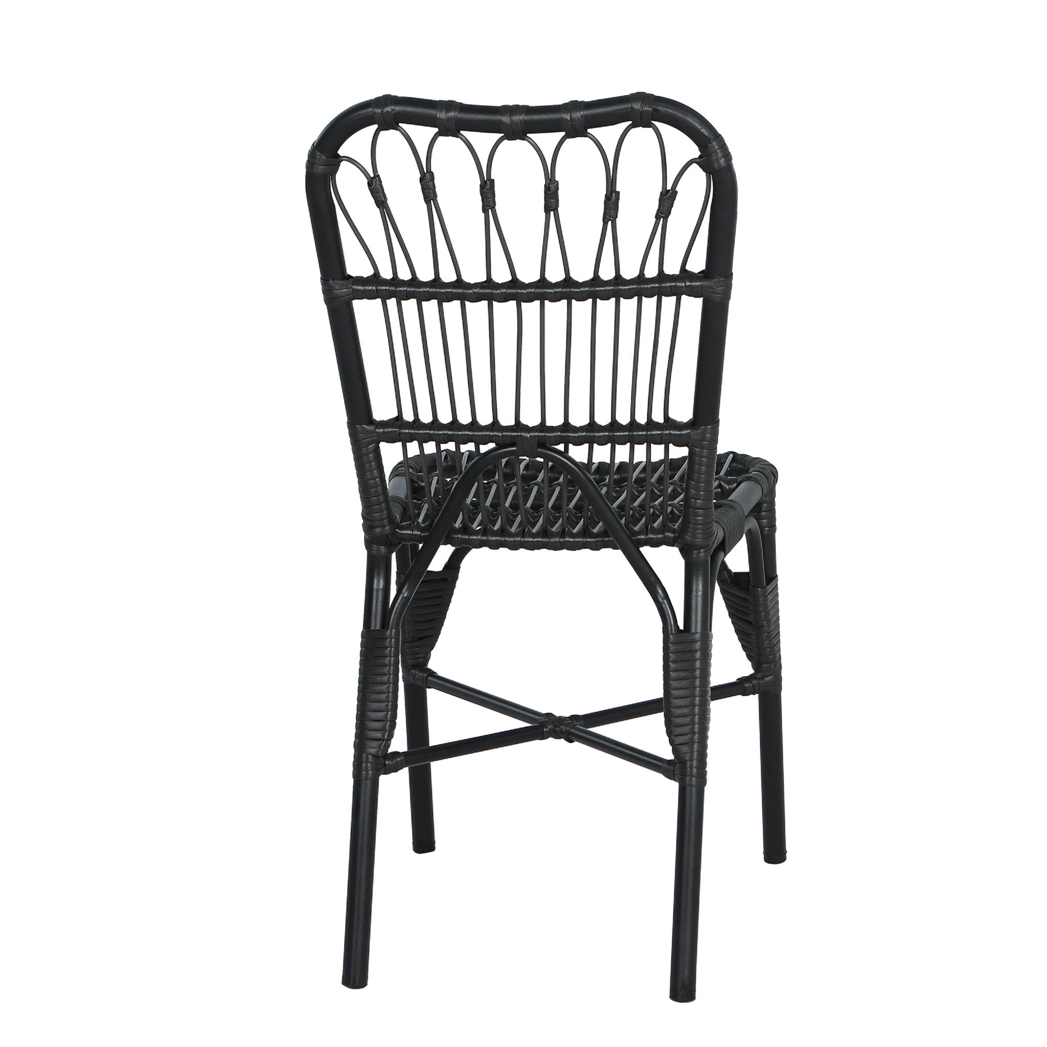 Outdoor Wicker Patio Dining Chairs Set With Durable Frame And Rattan Weave