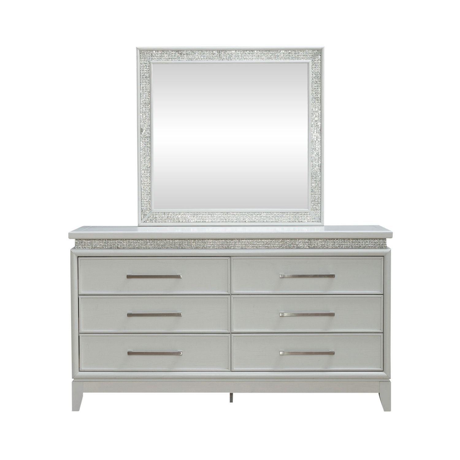 Reflections - Dresser & Mirror - White