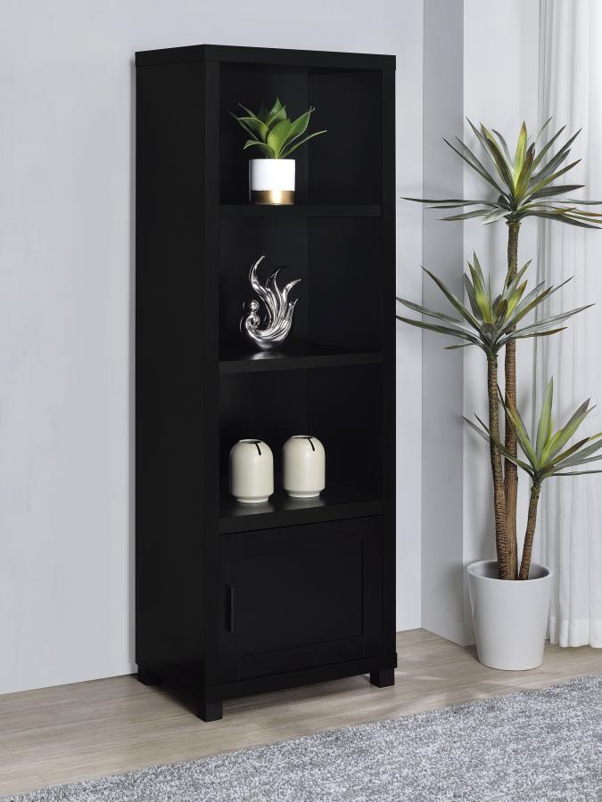 Coaster Fine Furniture Jupiter - 3-Shelf Engineered Wood Media Tower - Black | Meri Furniture