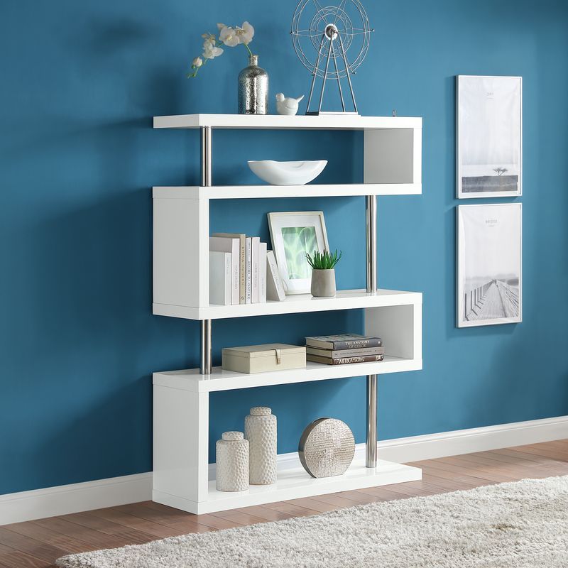 ACME Buck II - Bookshelf - White Finish | Meri Furniture