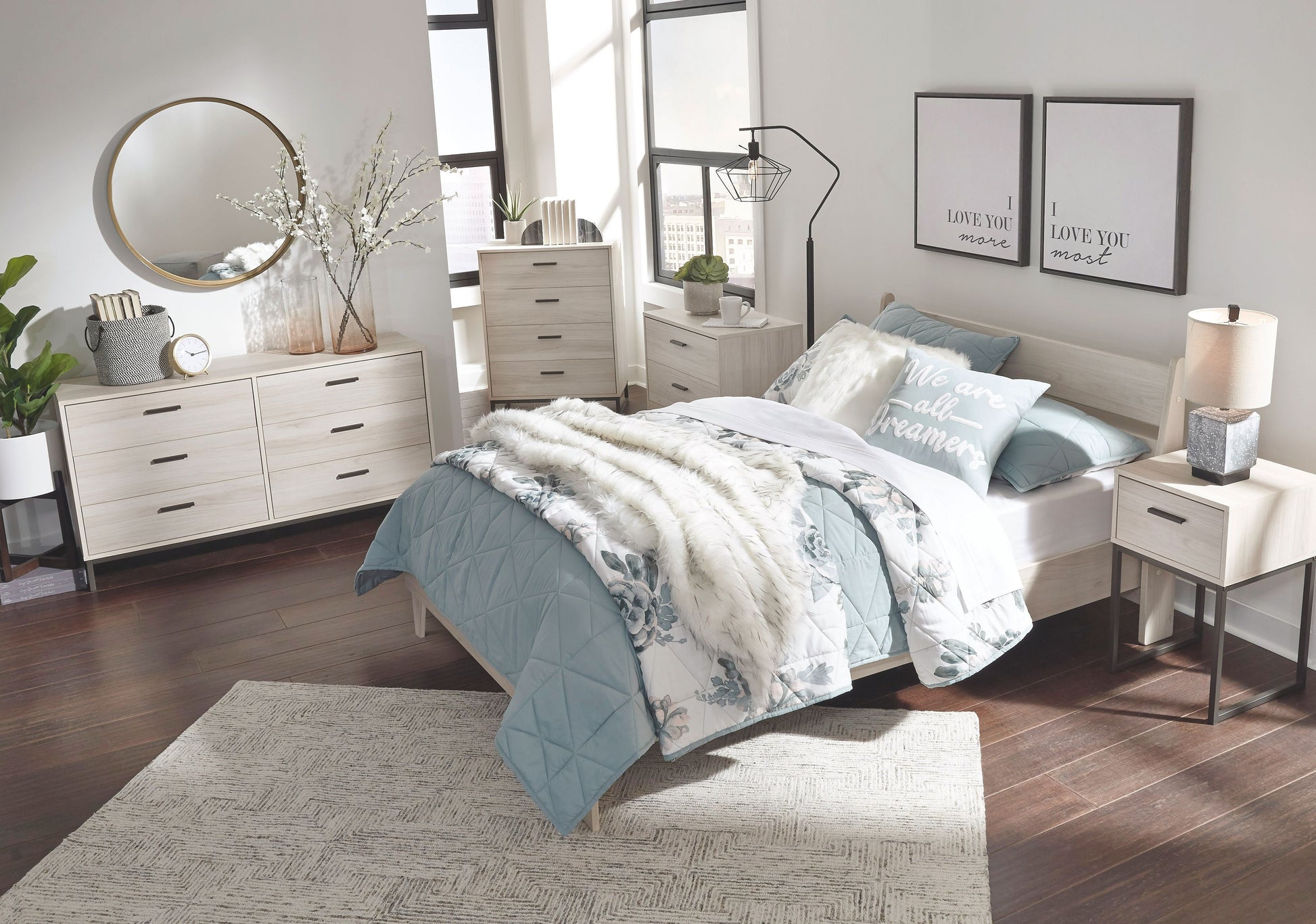 Millennium® by Ashley Socalle - Panel Platform Bed | Meri Furniture