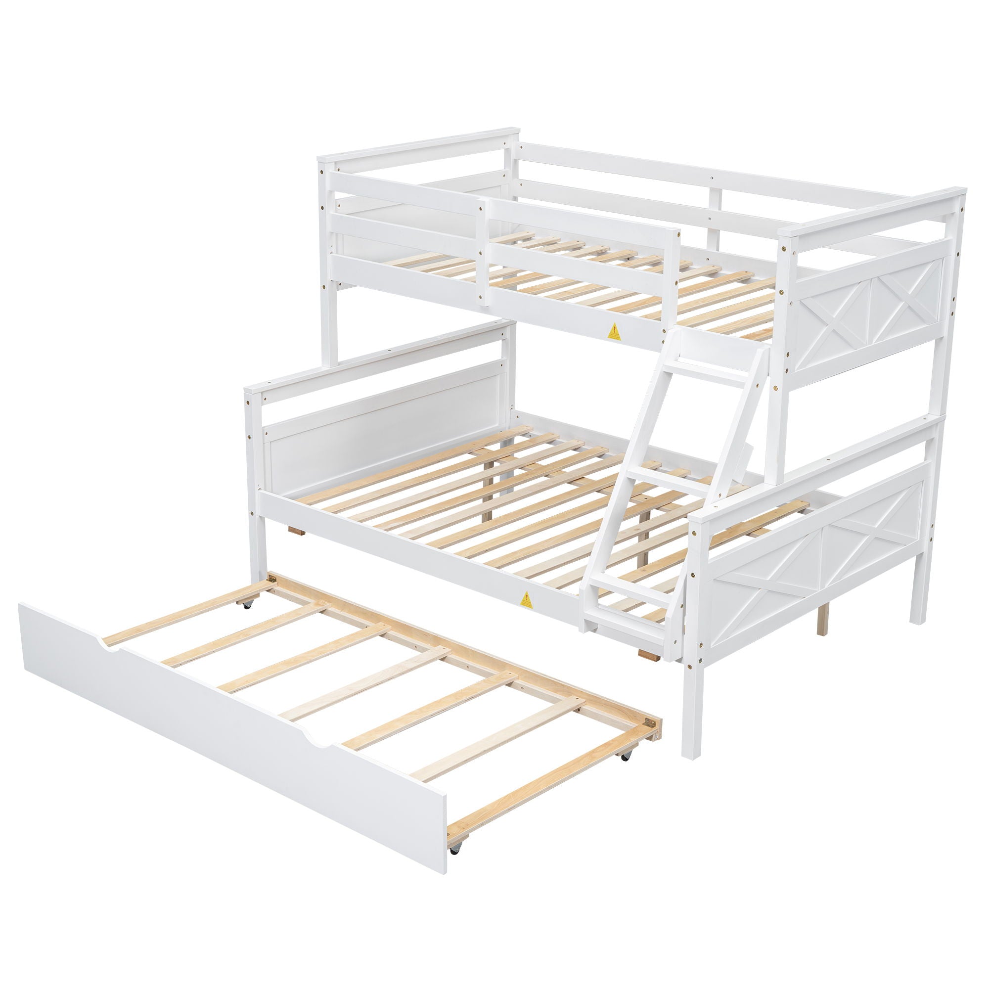 Bunk Bed With Ladder And Safety Guardrail