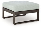 Signature Design by Ashley® Beachloft - Black / Gray - Ottoman With Cushion | Meri Furniture