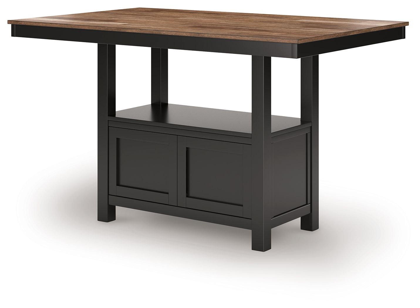 Signature Design by Ashley® Wildenauer - Brown / Black - Rectangular Dining Room Counter Table | Meri Furniture