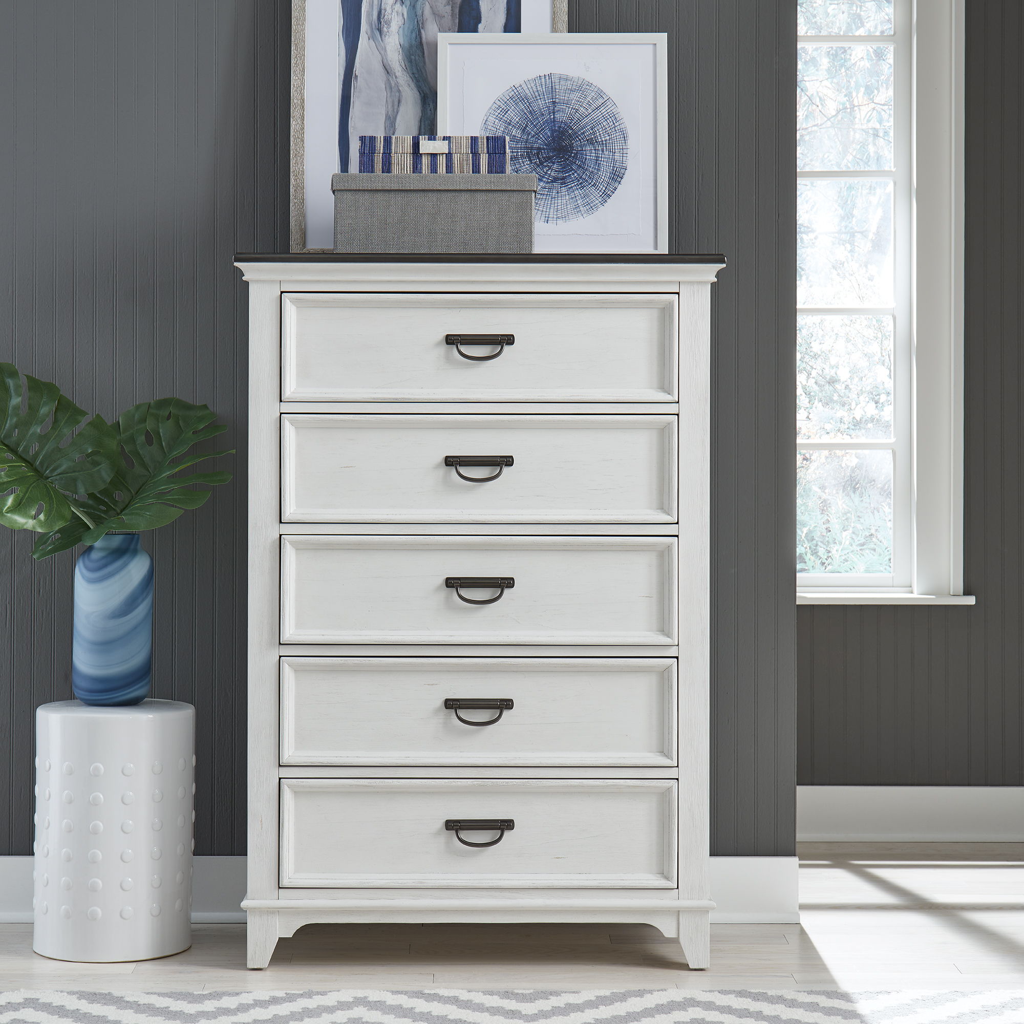 Liberty Furniture Allyson Park - 5 Drawer Chest - White | Meri Furniture
