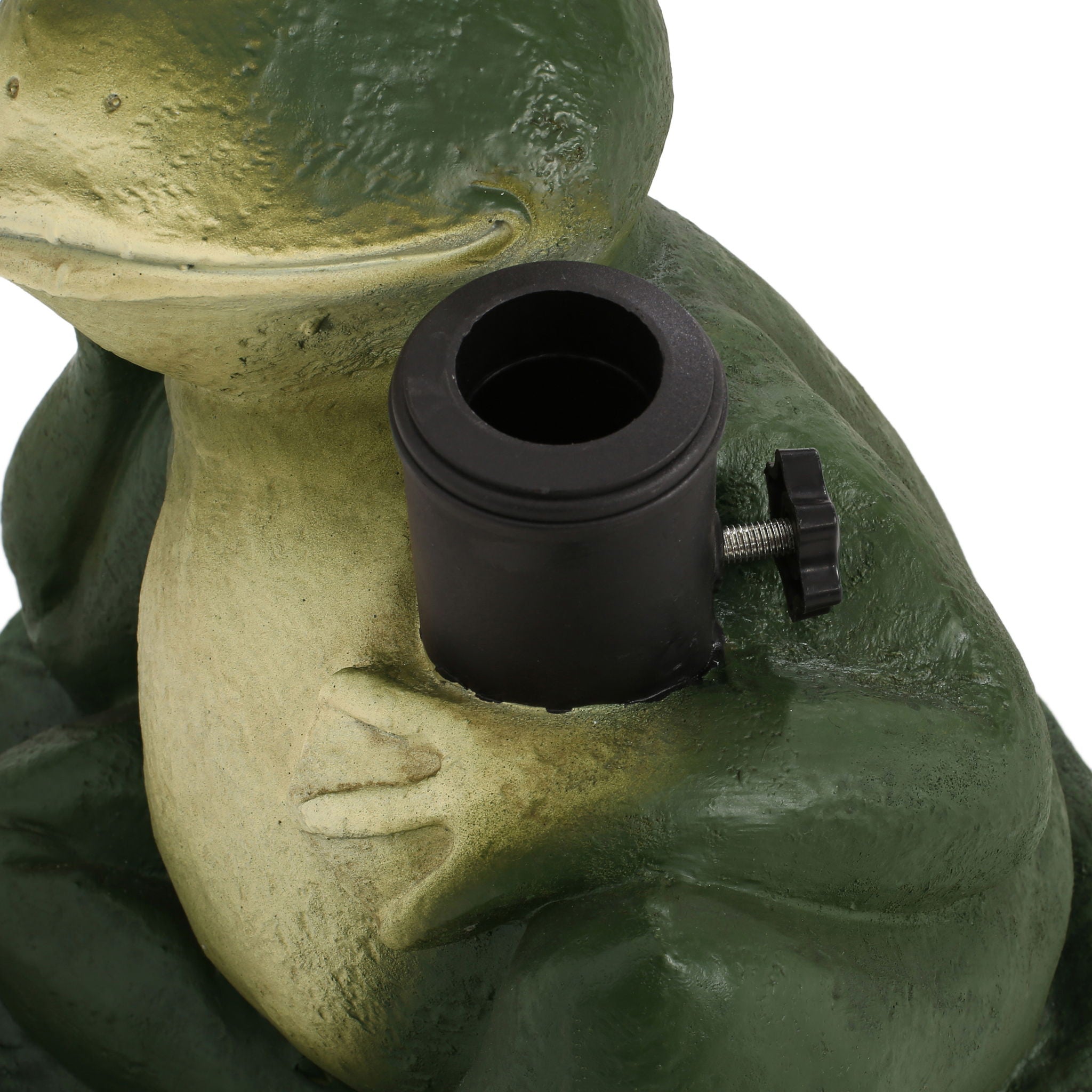 Charming Frog Prince Umbrella Base With Concrete Design - Green