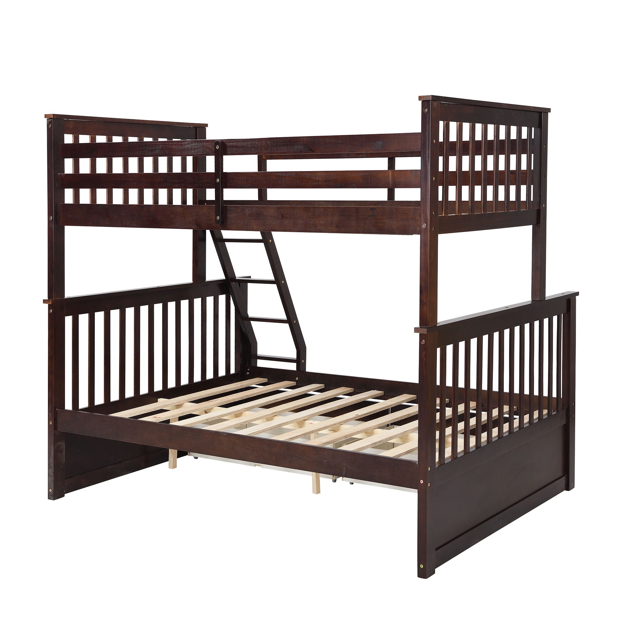 Bunk Bed With Ladder, And Safety Guard Rails