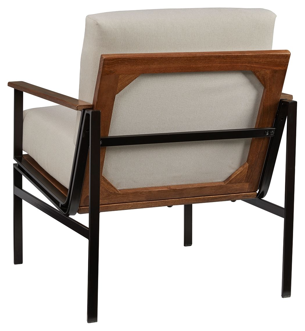 Ashley Furniture Tilden - Ivory / Brown - Accent Chair | Meri Furniture