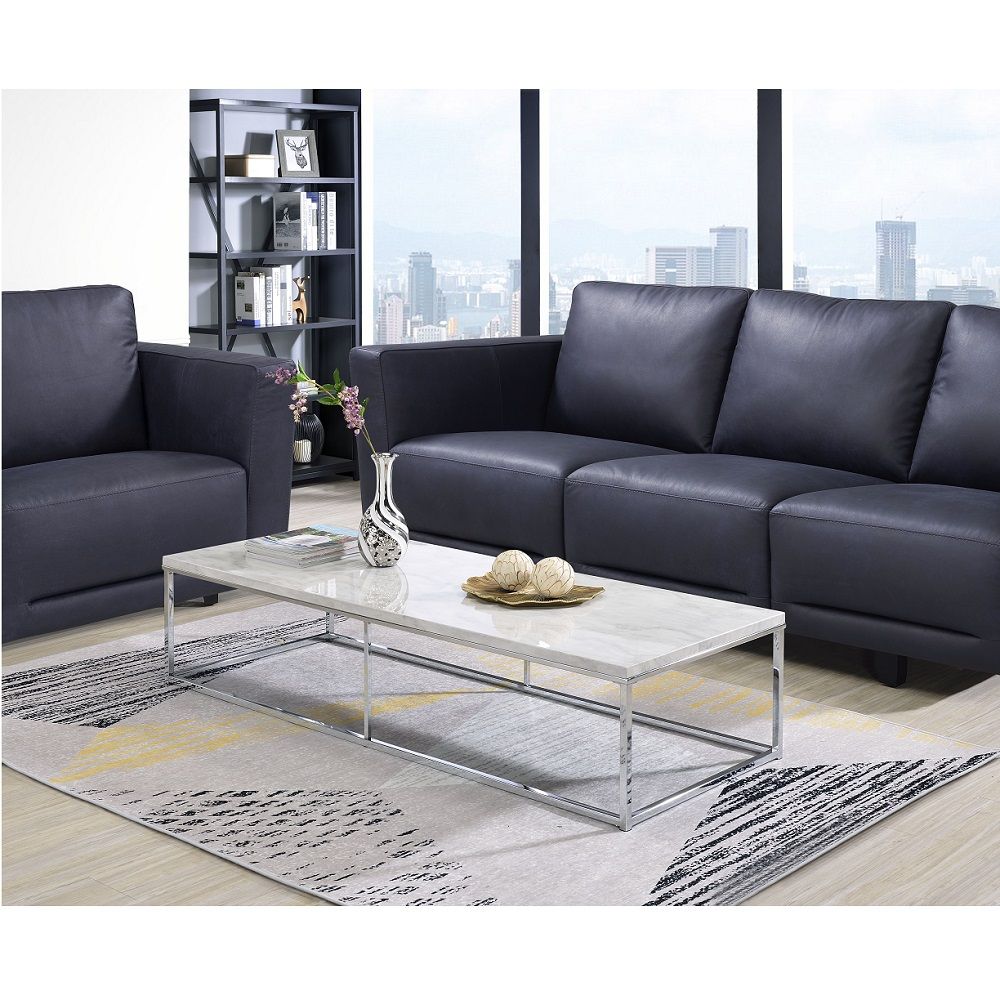 ACME Voleta - Coffee Table - Chrome | Meri Furniture