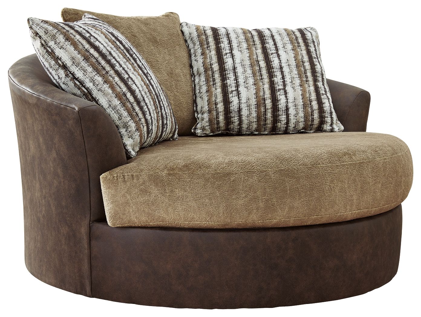 Signature Design by Ashley® Alesbury - Chocolate - Oversized Swivel Accent Chair | Meri Furniture