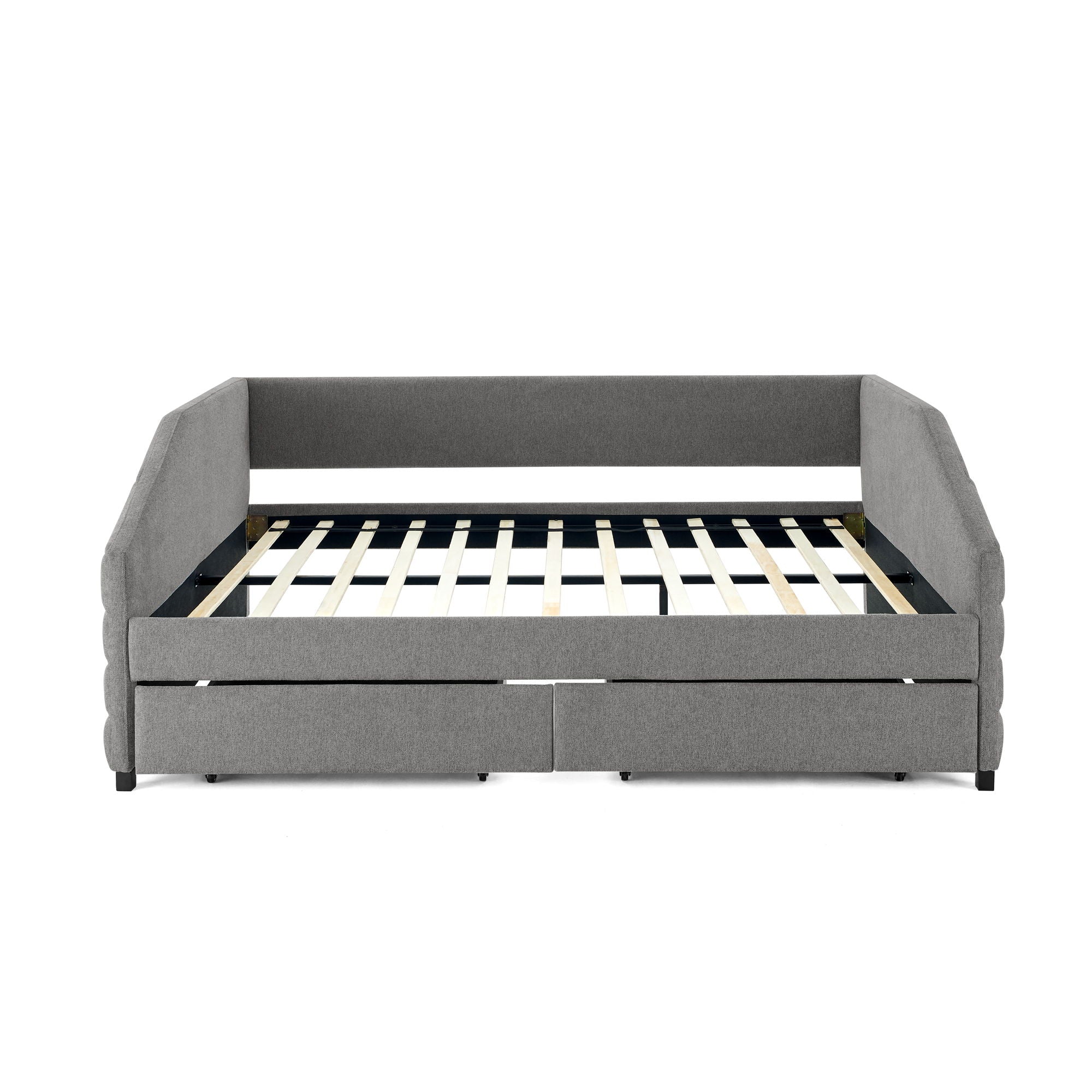 Elegant Daybed With Trundle Upholstered Tufted Sofa Bed