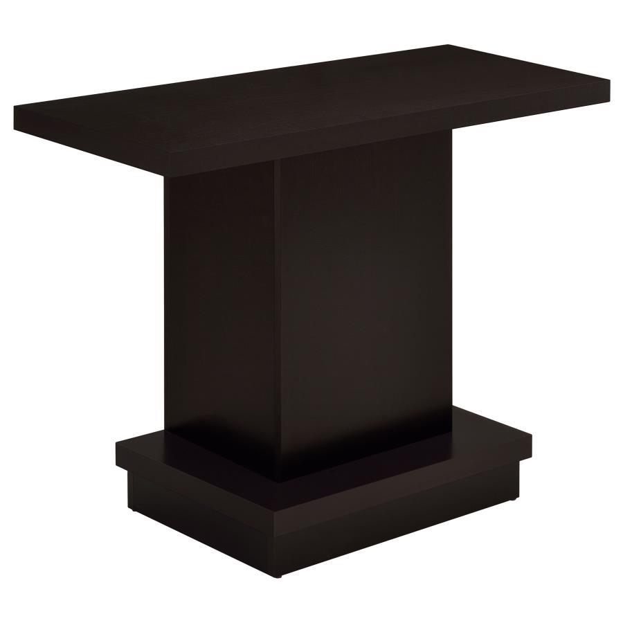 Coaster Fine Furniture Reston - Engineered Wood Pedestal Console Table - Cappuccino | Meri Furniture