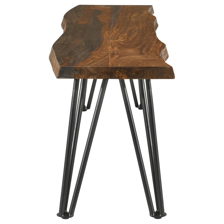 Coaster Fine Furniture Neve - Live Edge Wood Dining Bench Hairpin Legs - Gray Sheesham | Meri Furniture