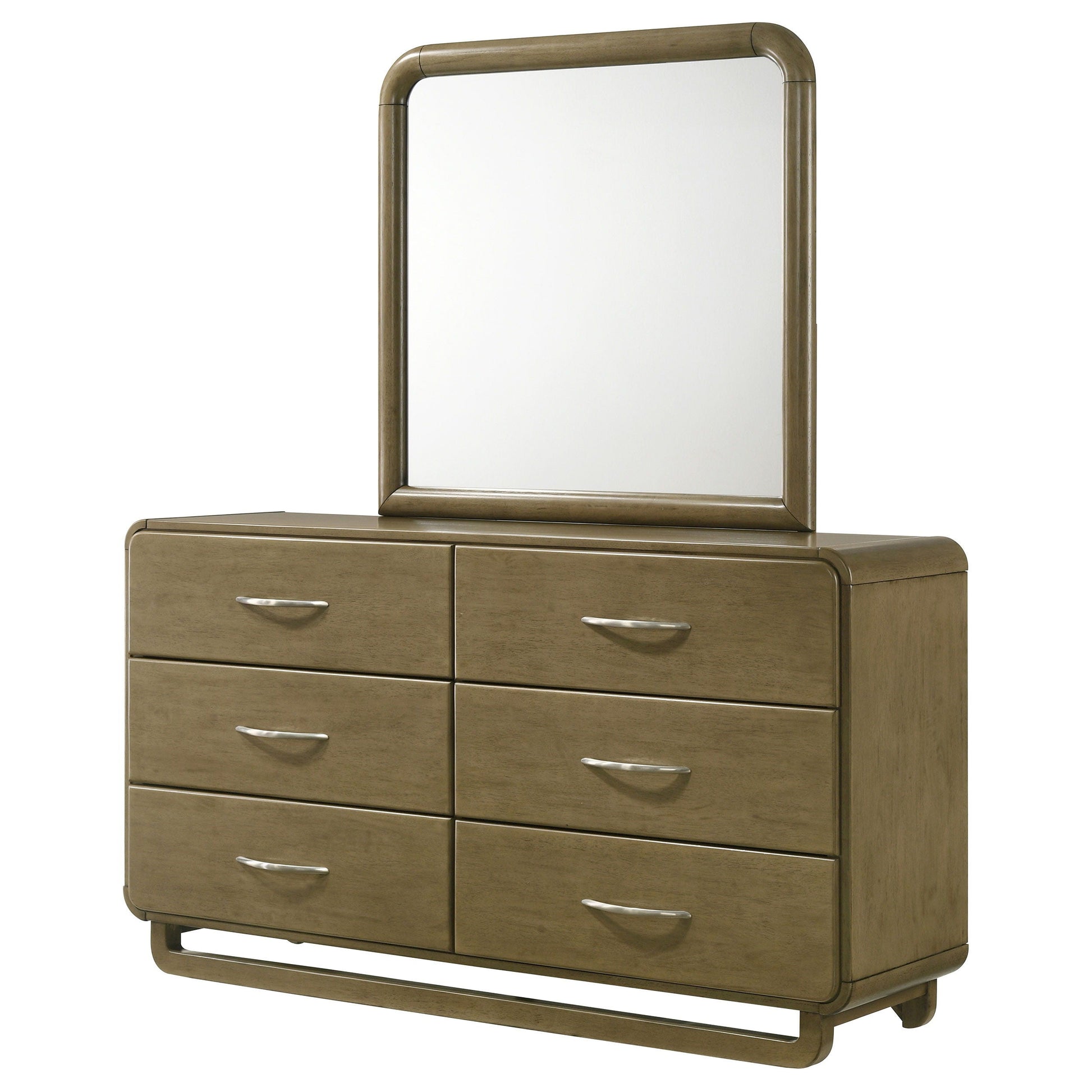 Coaster Fine Furniture Amsbury - 6-Drawer Dresser And Mirror - Nutmeg | Meri Furniture
