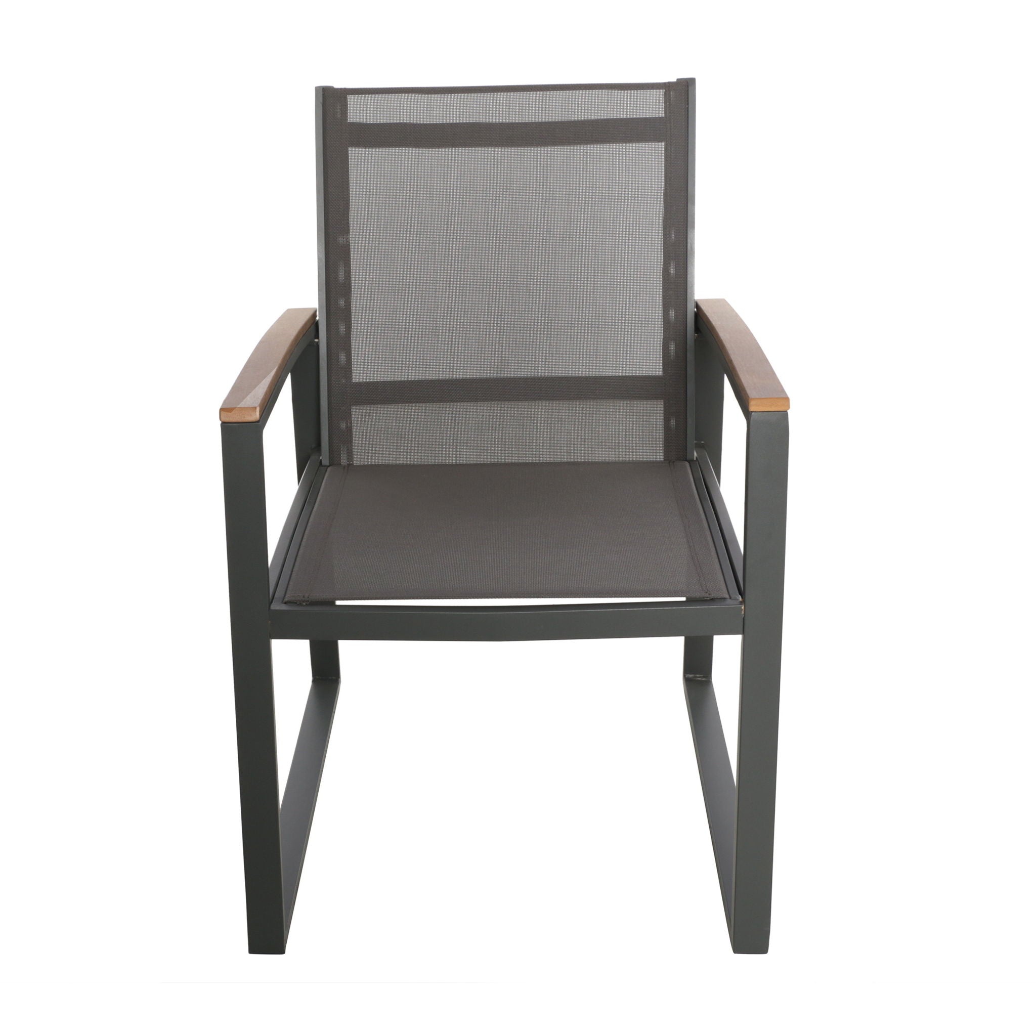 Aresha - Metal Outdoor Dining Armchair (Set of 2) - Gray