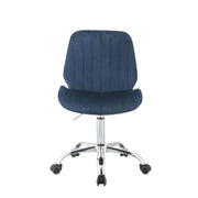 ACME Muata - Office Chair - Twilight Blue Velvet & Chrome | Meri Furniture