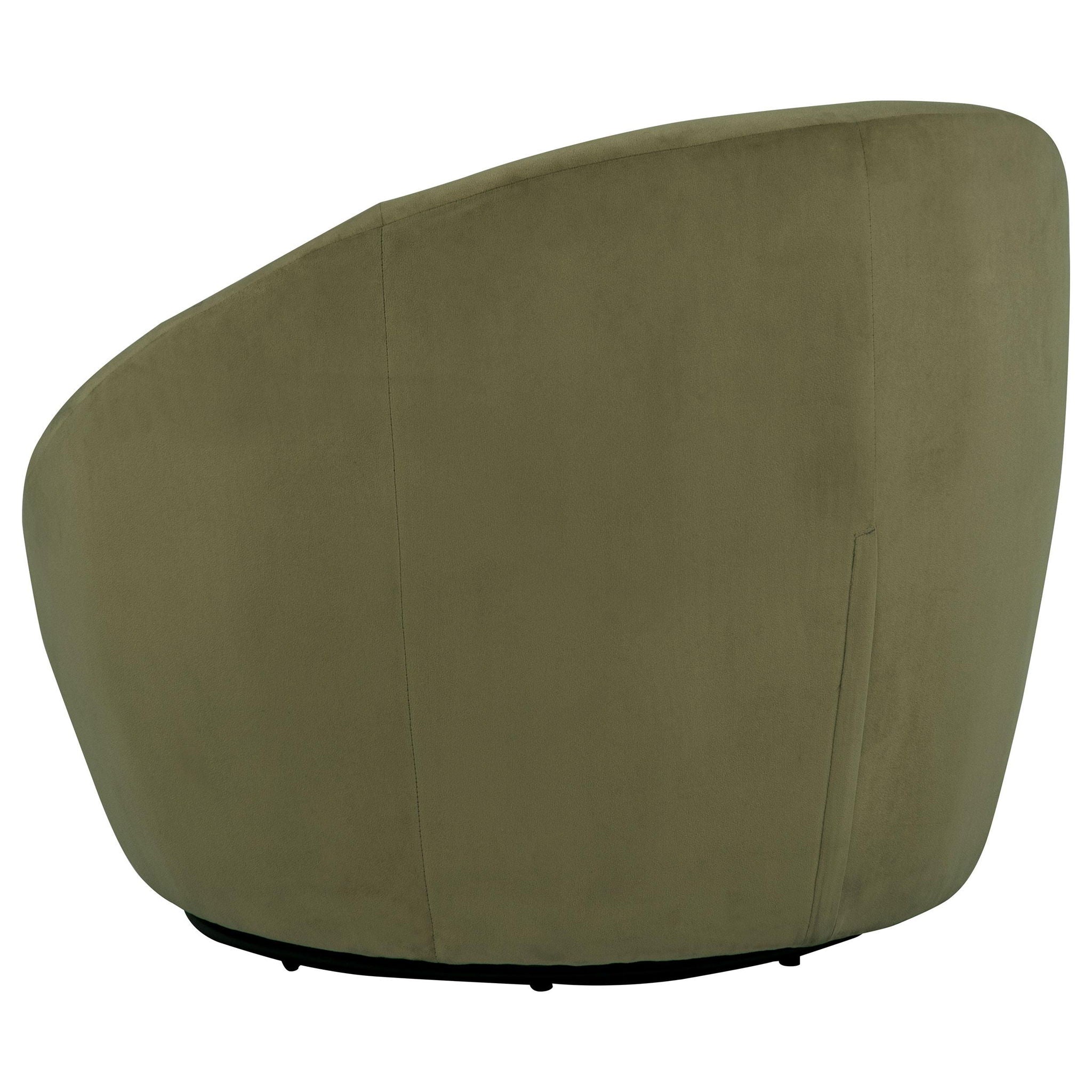 Myernick Velvet Upholstered Swivel Accent Chair Olive