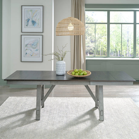 Liberty Furniture Newport - Trestle Table Set - Dark Gray | Meri Furniture