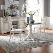 Liberty Furniture Magnolia Manor - 3 Piece Drop Leaf Table Set - White | Meri Furniture