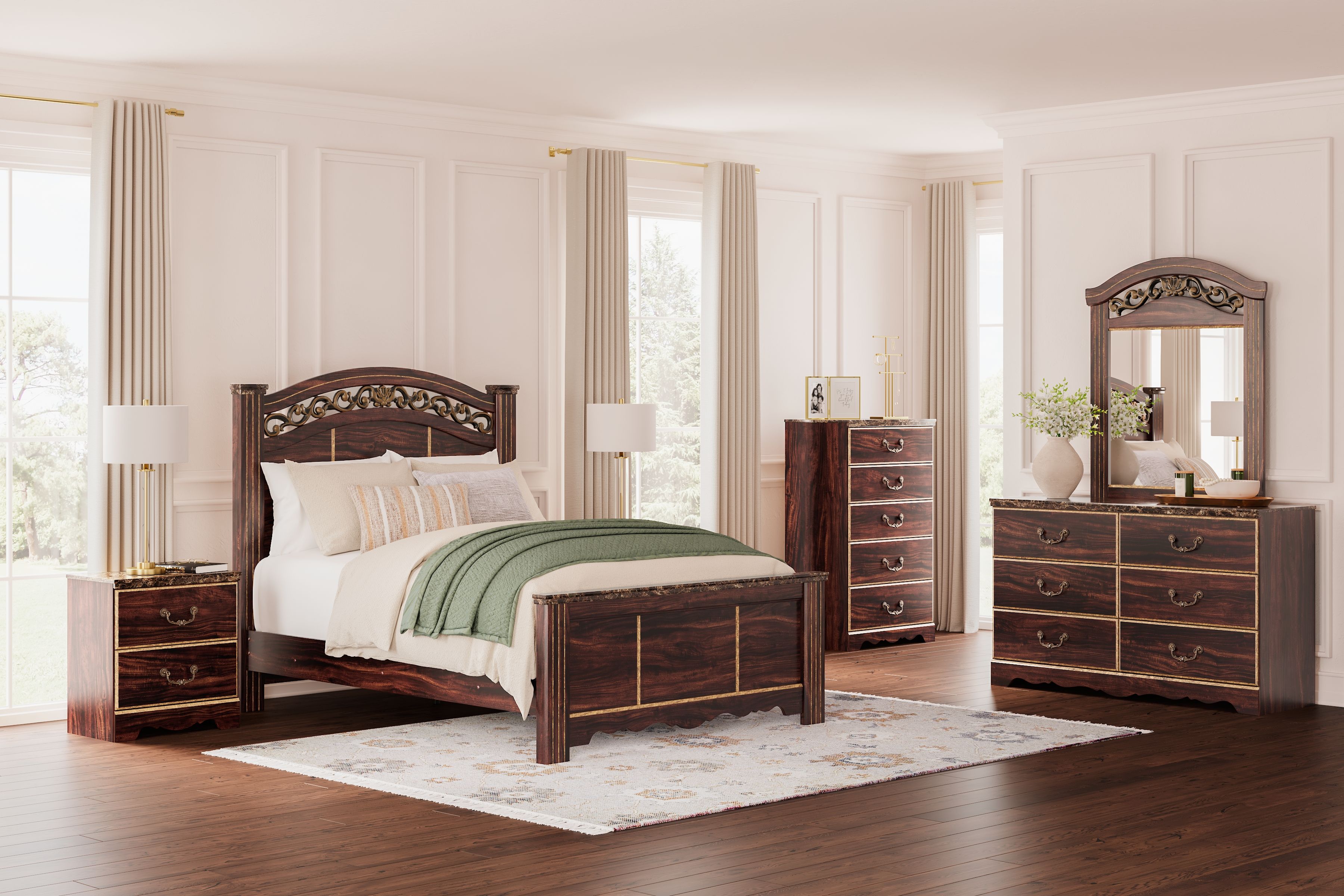 Signature Design by Ashley® Glosmount - Poster Bedroom Set | Meri Furniture