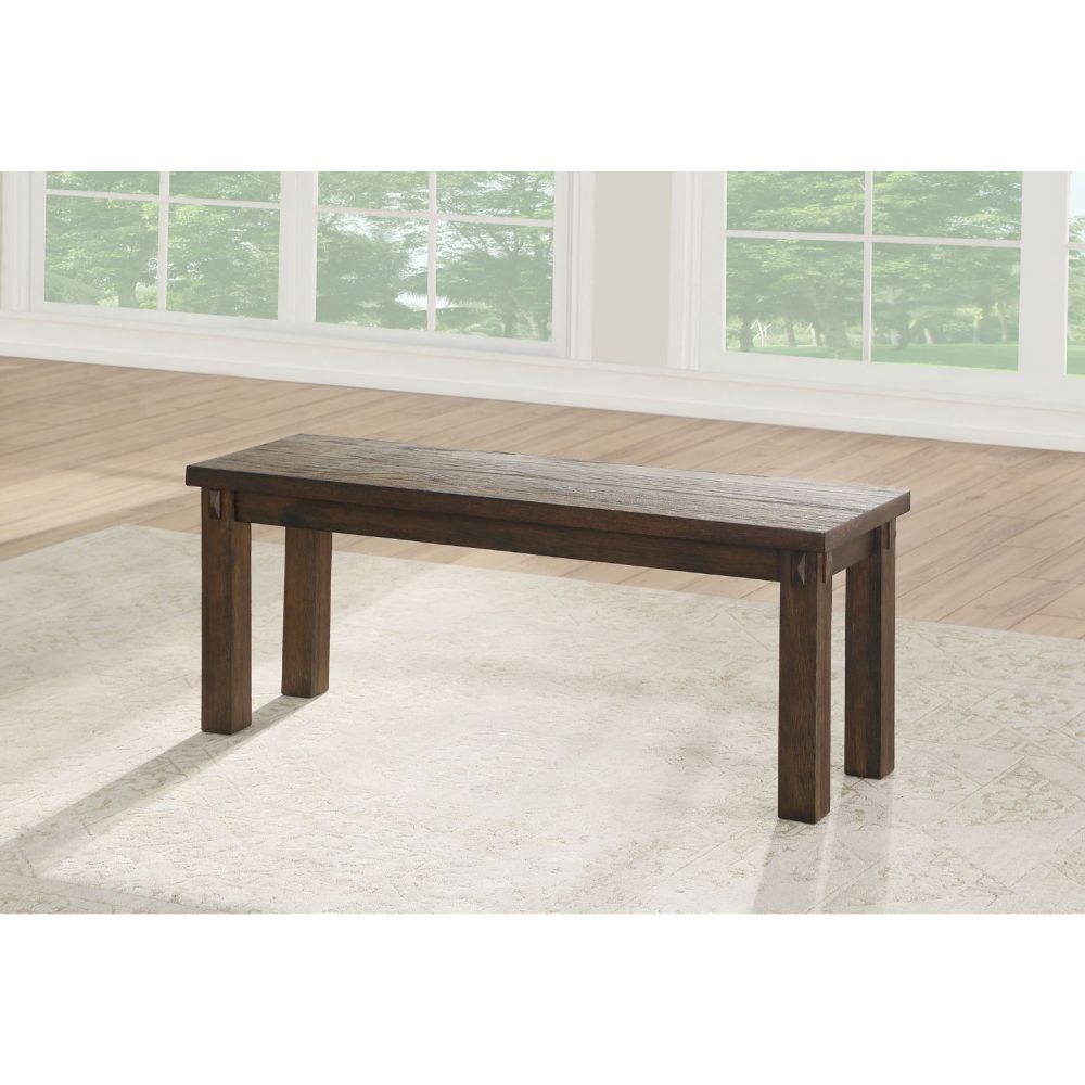 ACME Nabirye - Bench - Dark Oak | Meri Furniture