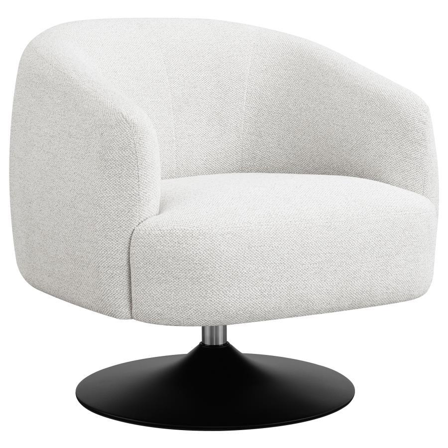 Coaster Fine Furniture Dave - Upholstered Barrel Back Swivel Club Chair - Beige | Meri Furniture