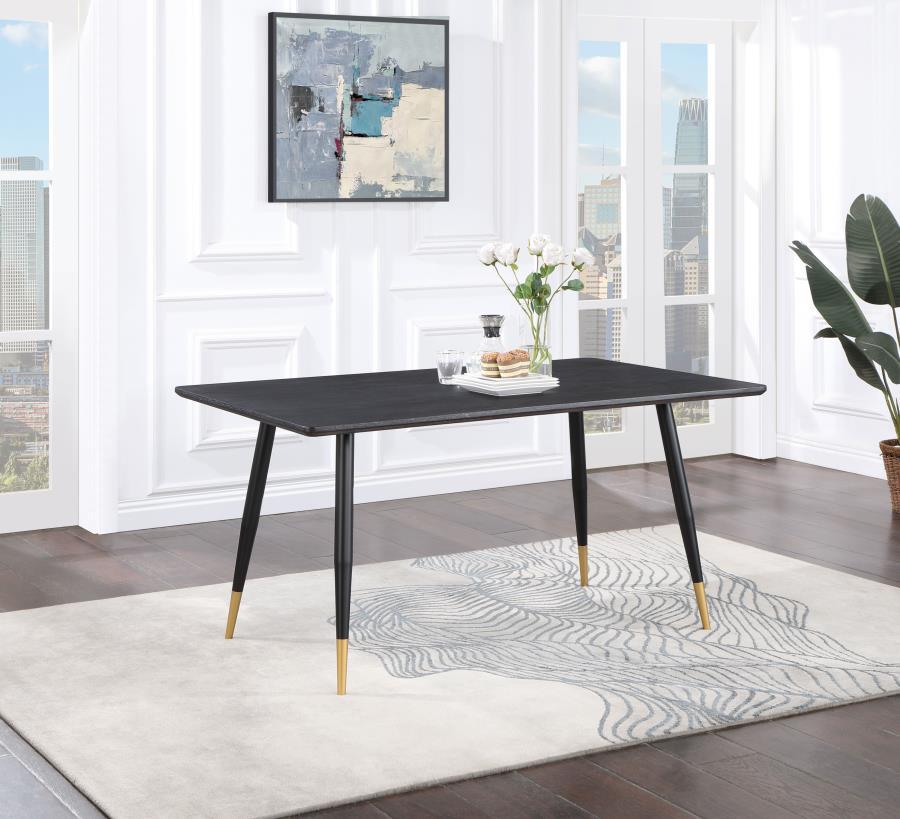 Coaster Fine Furniture Zetta - Rectangular Wood Dining Table - Black | Meri Furniture