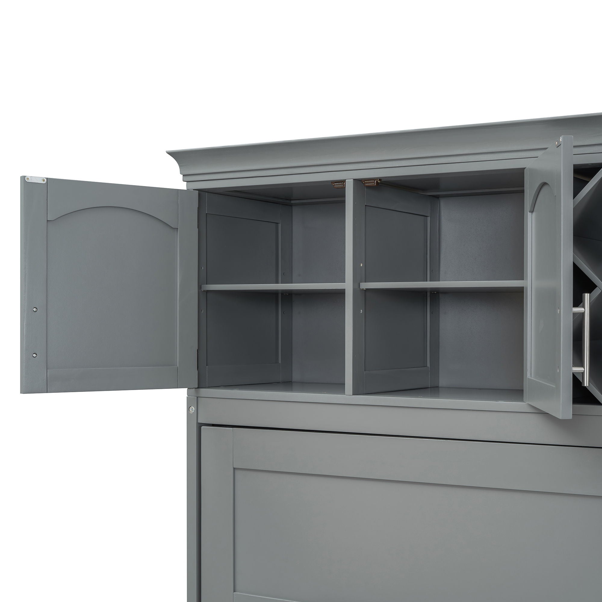 Murphy Wall Bed With Top Cabinets & Wine Rack