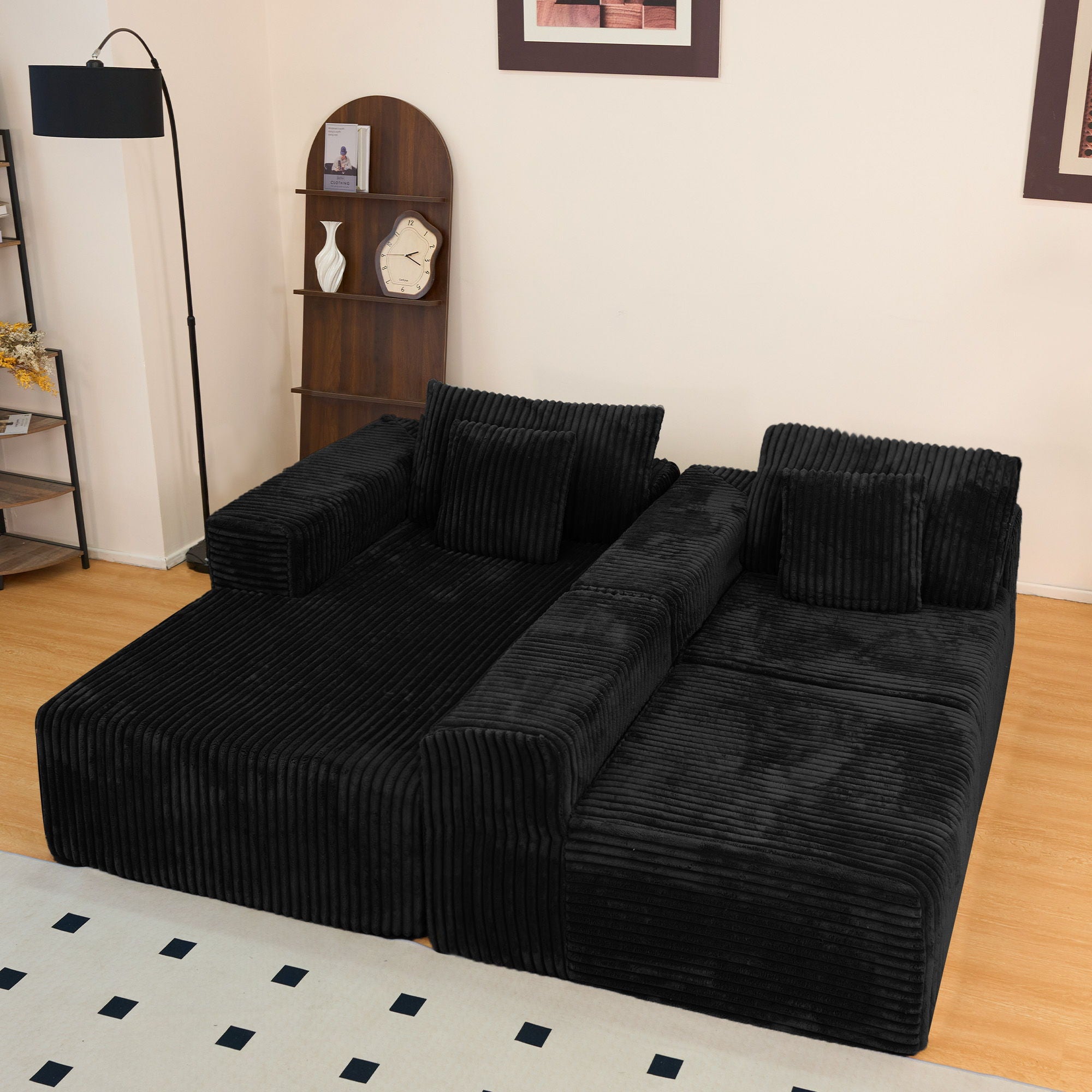 Modern Cloud Sectional Sofa With L-Shape Chaise
