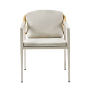 Outdoor Dining Chair (Set of 2) Wicker Rattan Woven Patio Chairs, Waterproof Seating - Gray