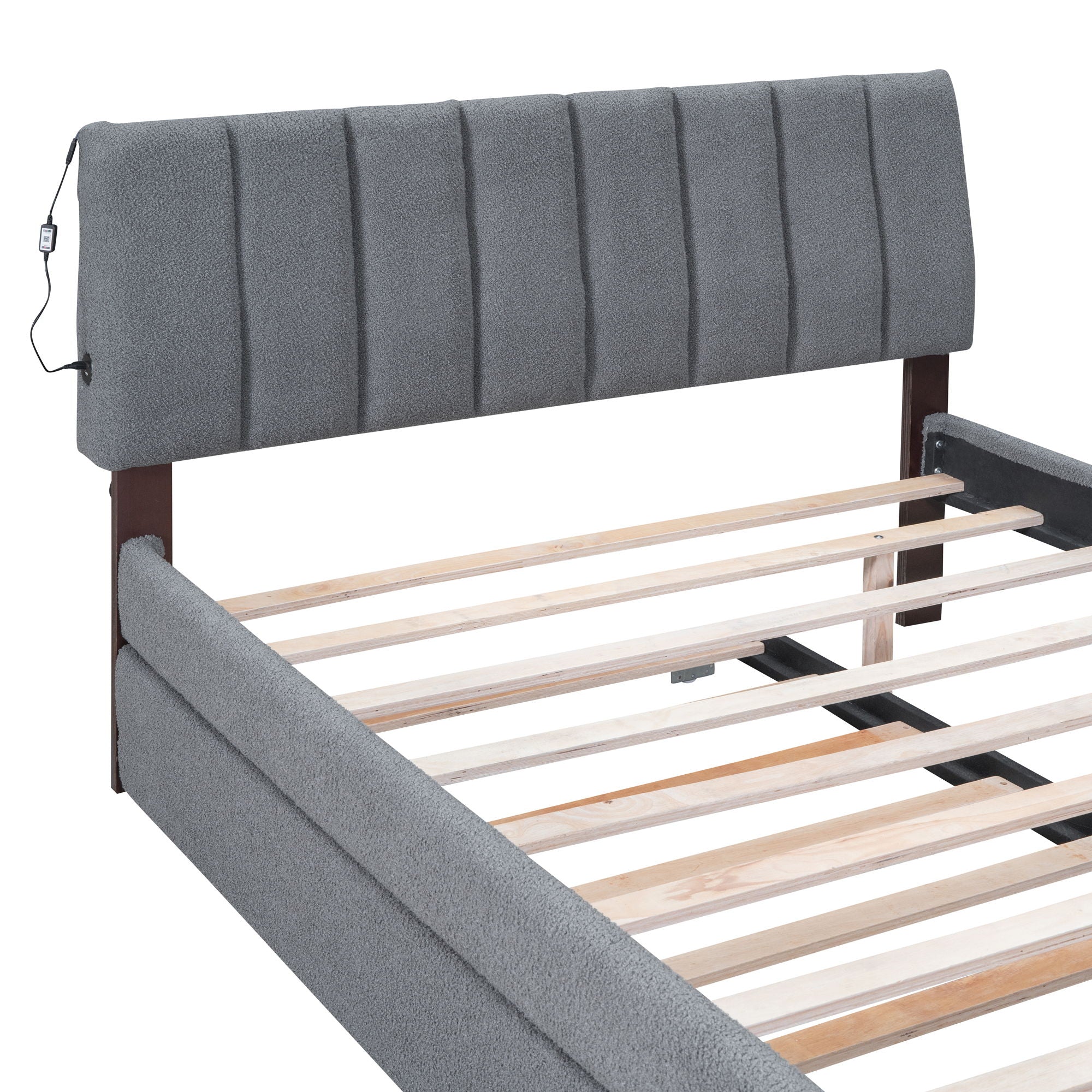Upholstered Platform Bed With Trundle