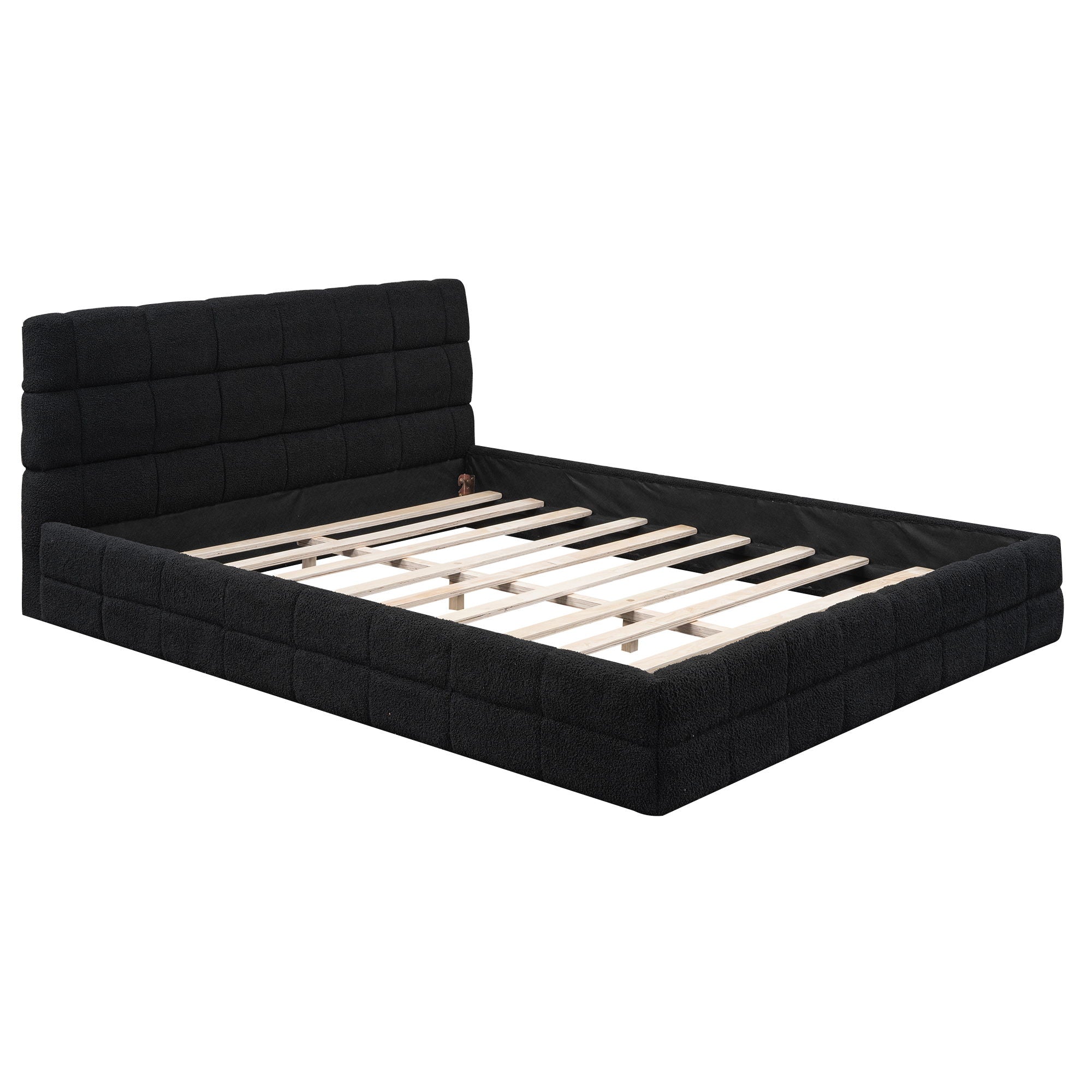 Upholstered Platform Bed With Headboard
