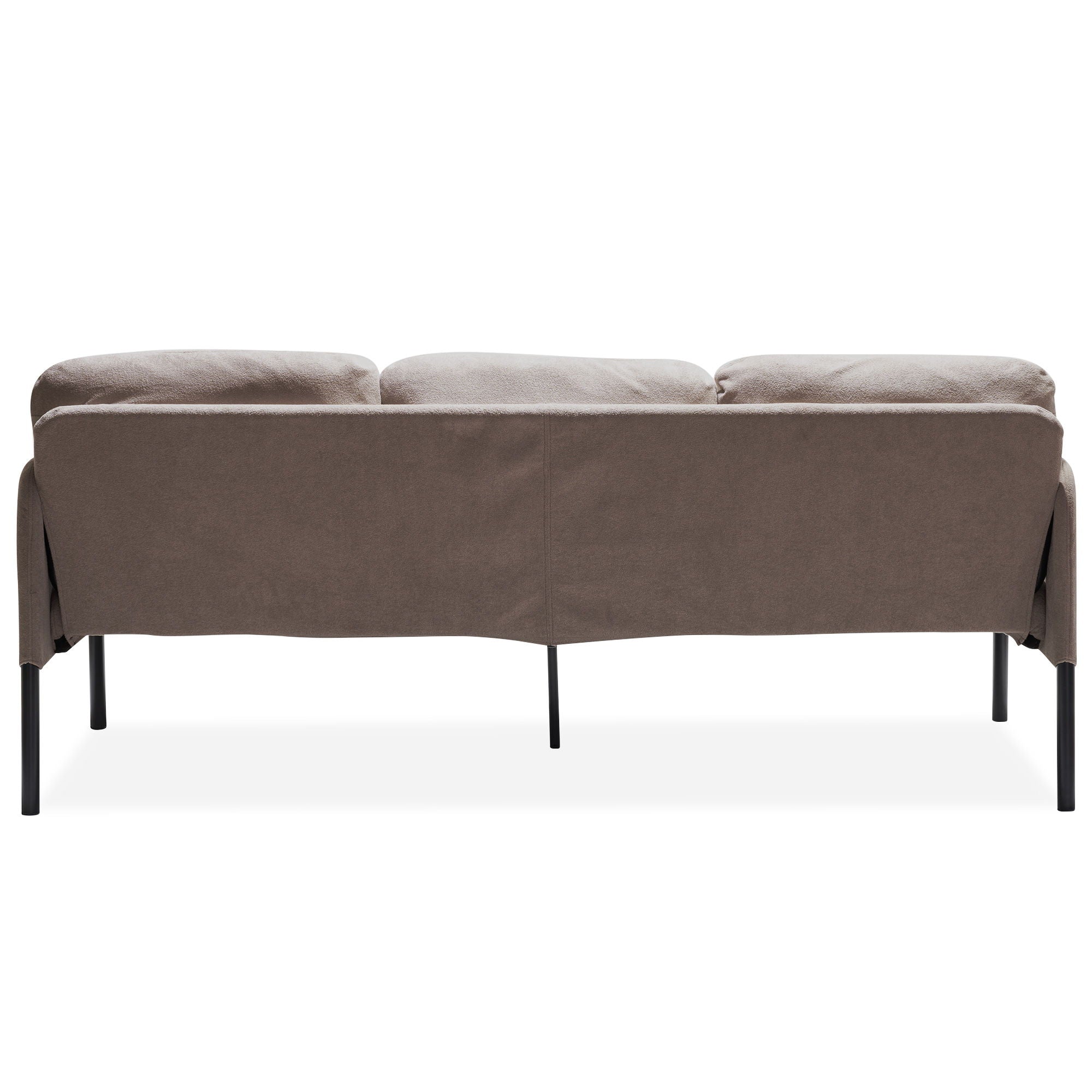 Modern L Shaped 3 Seater Sofa With Ottoman, Upholstered Couch For Small Spaces