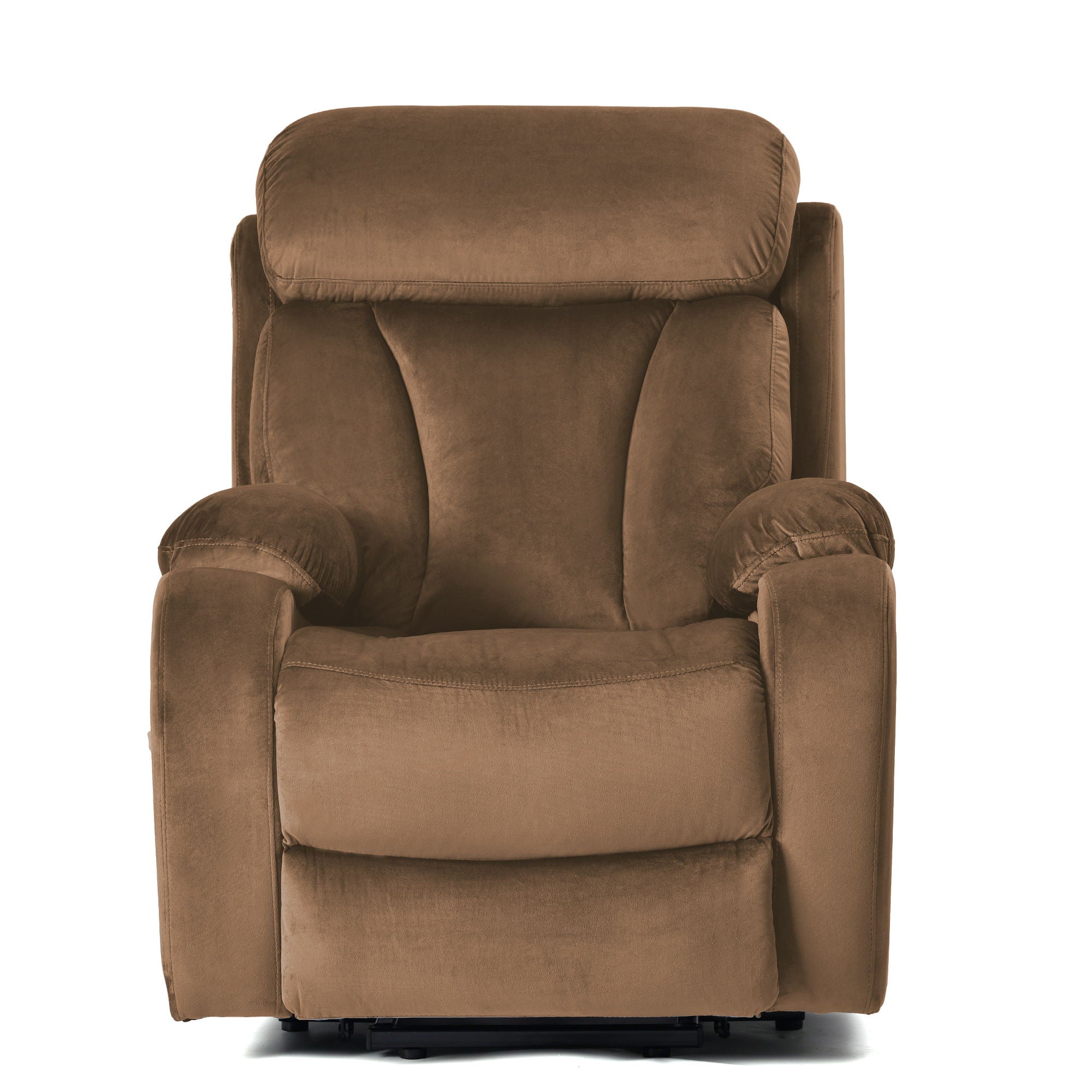 Lift Chair Recliner Power Remote Control Recliner Sofa Relax Soft Chair Anti - Skid Australia Cashmere Fabric Furniture Living Room - Brown