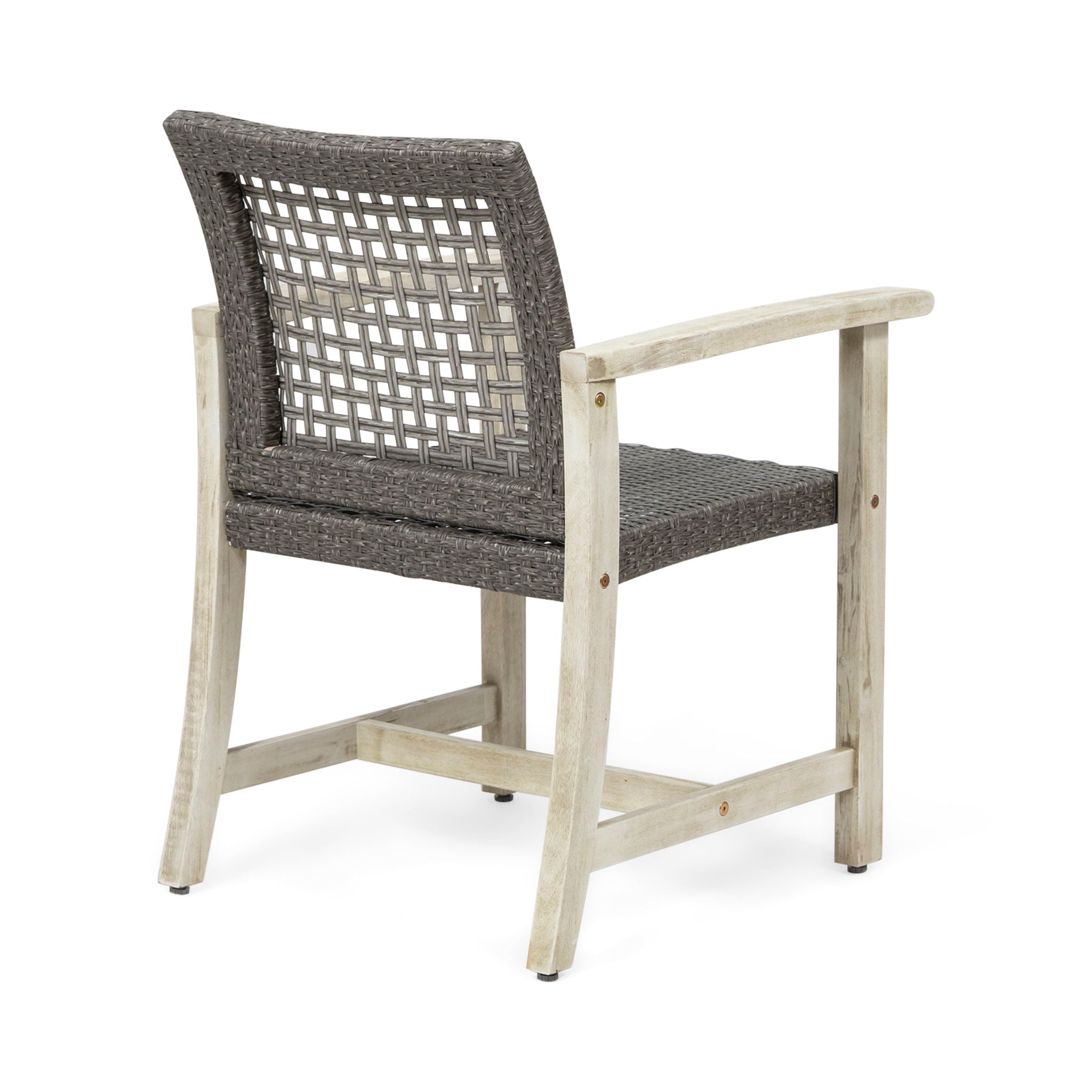 Outdoor Dining Chair Acacia Wood Frame (Set of 2)