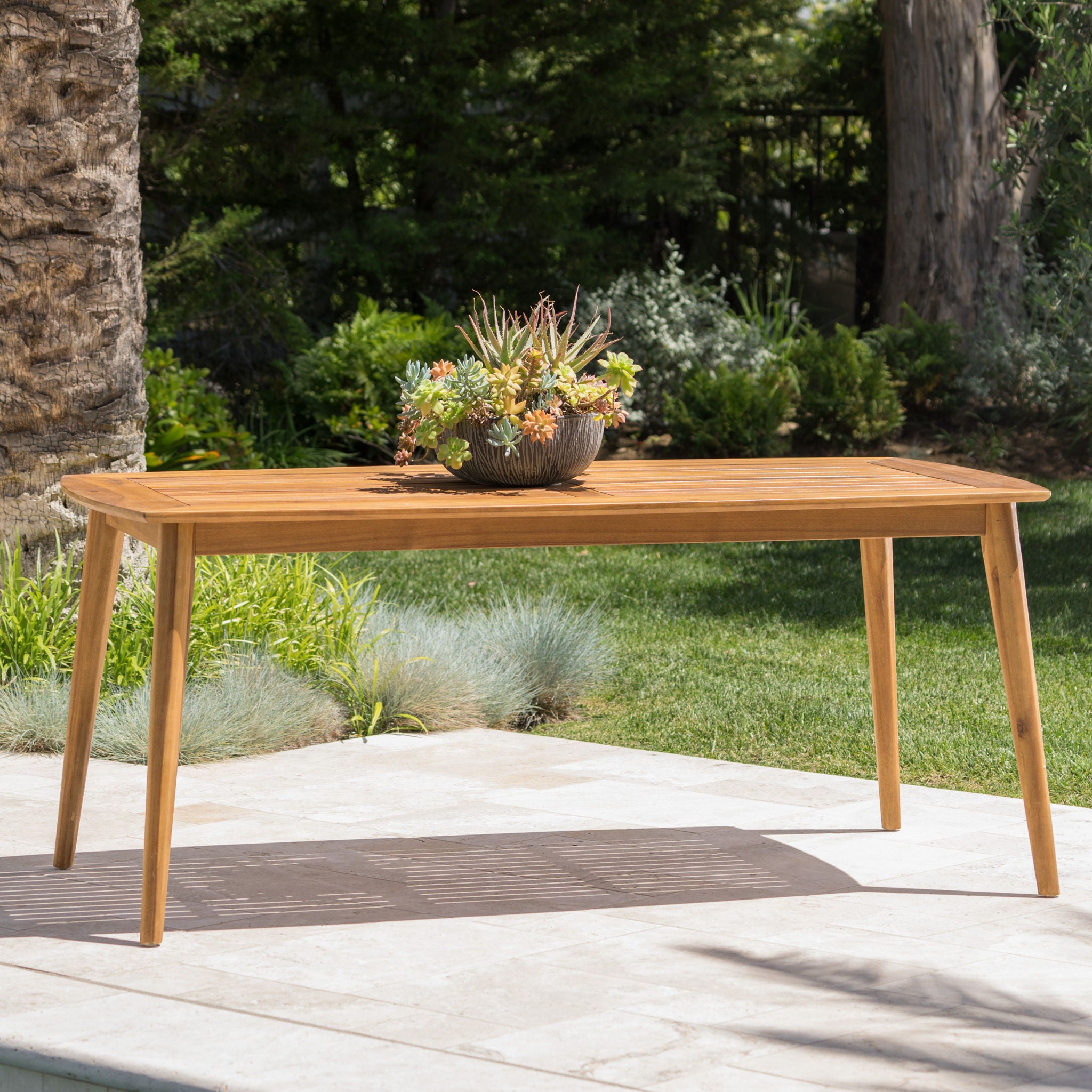 Outdoor Dining Table With Frame - Teak