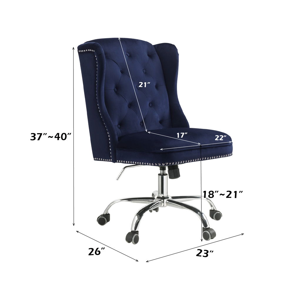 Jamesia - Office Chair - Midnight Blue Velvet
